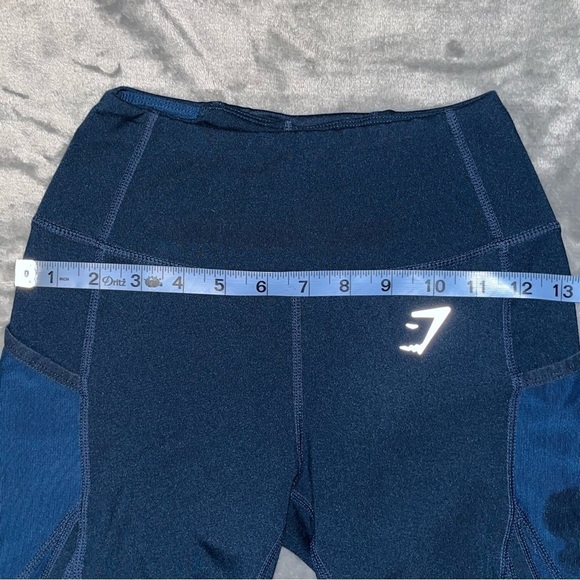 Gymshark Cropped Leggings Blue Women’s Size Extra Small - Picture 7 of 11